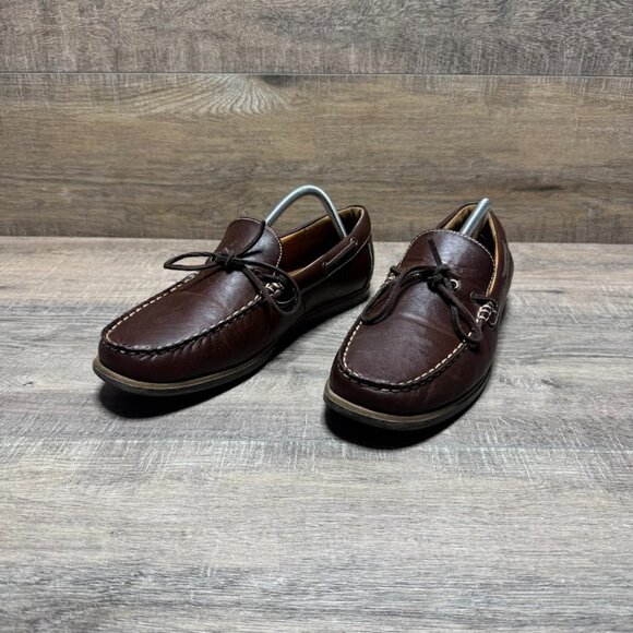 Izod Jetty Brown Leather Loafers Men's Size 10.5 - Picture 1 of 6